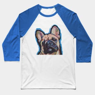 French Bulldog Dog Bright colorful pop dog art Baseball T-Shirt